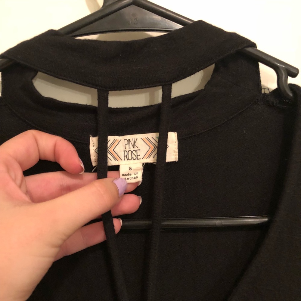 Black high neck top